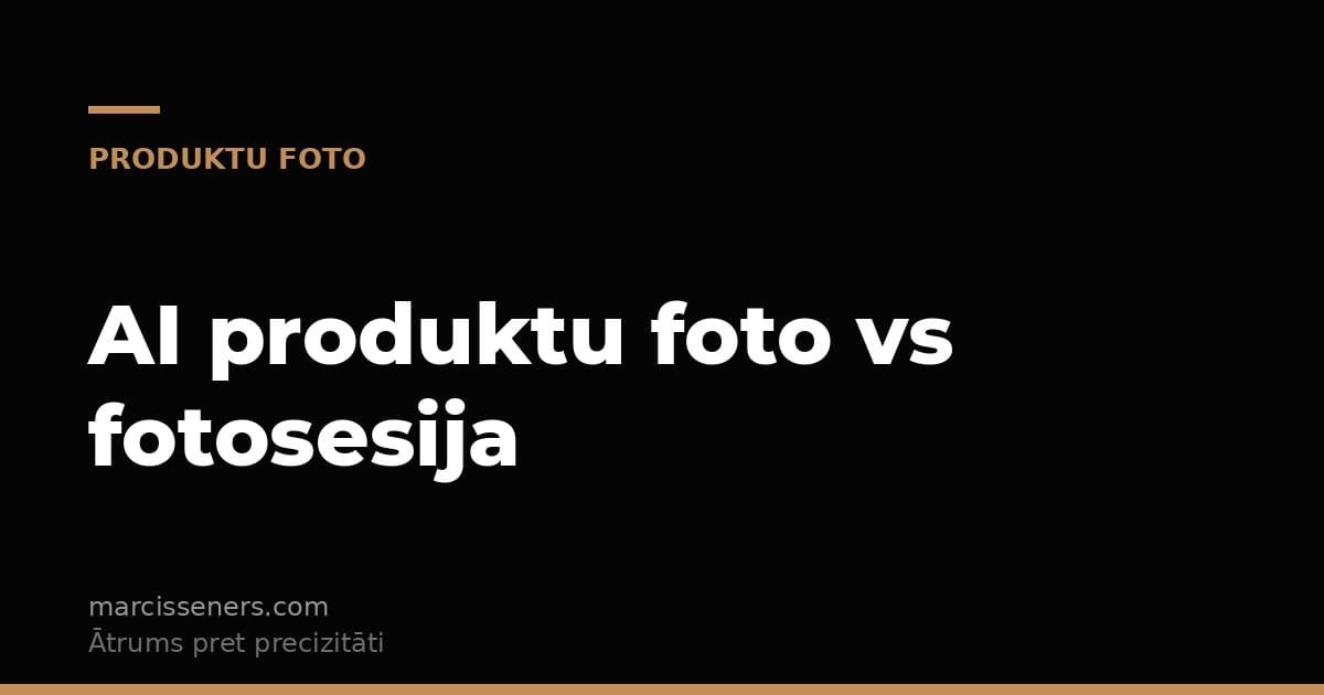 AI produktu foto pret klasisko fotosesiju — salīdzinājums