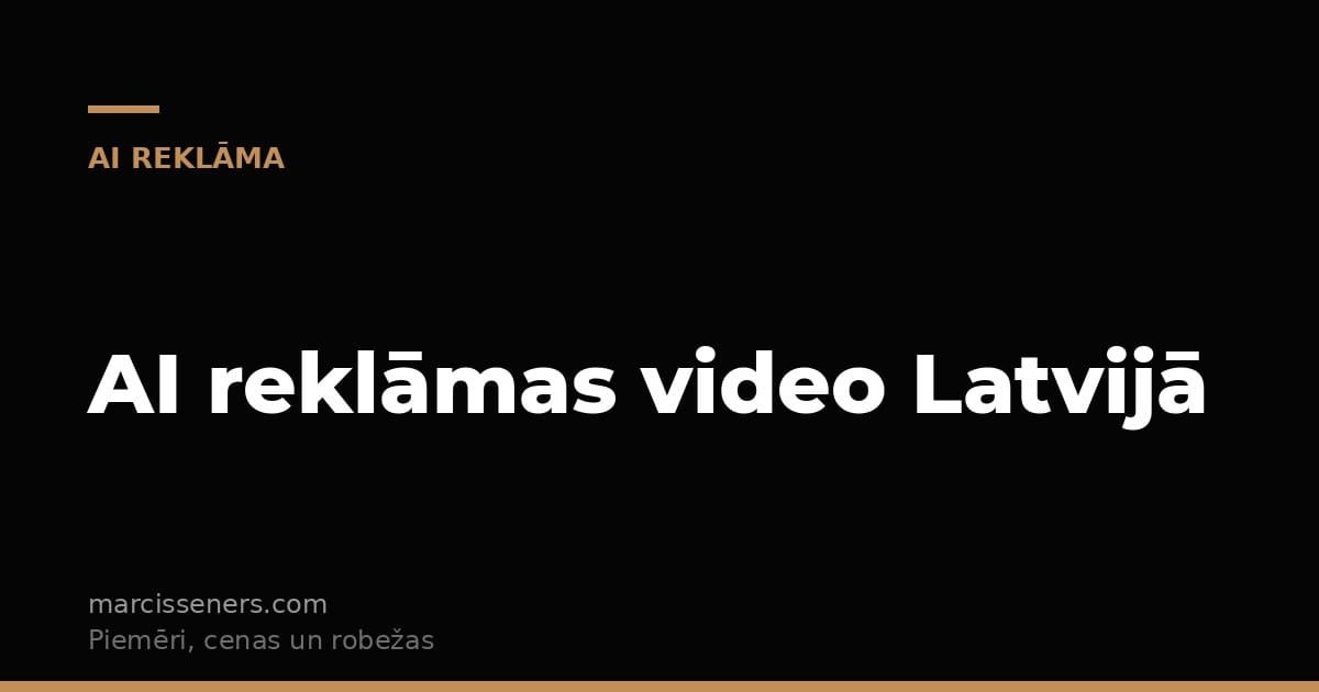 AI reklāmas video Latvijā — piemēri un cenas