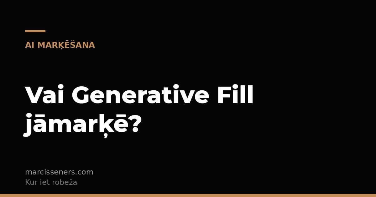 Vai Photoshop Generative Fill ir jāmarķē kā AI saturs