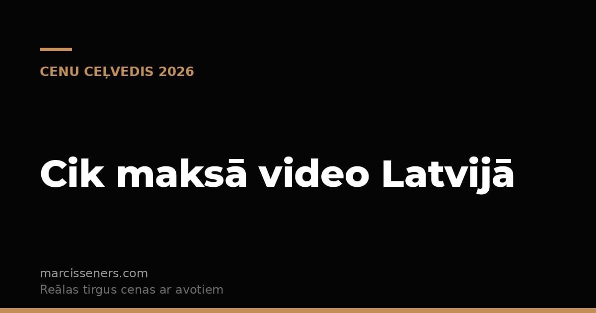 Video producēšanas cenas Latvijā 2026 — cenu ceļvedis